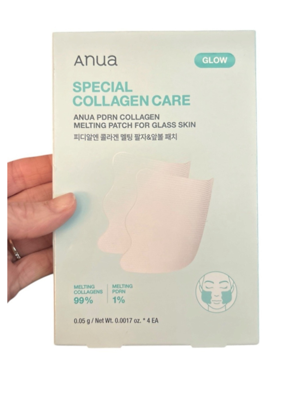 ANUA PDRN Collagen Melting Patch For Glass Skin 1pack (4pairs) Forehead & Smile
